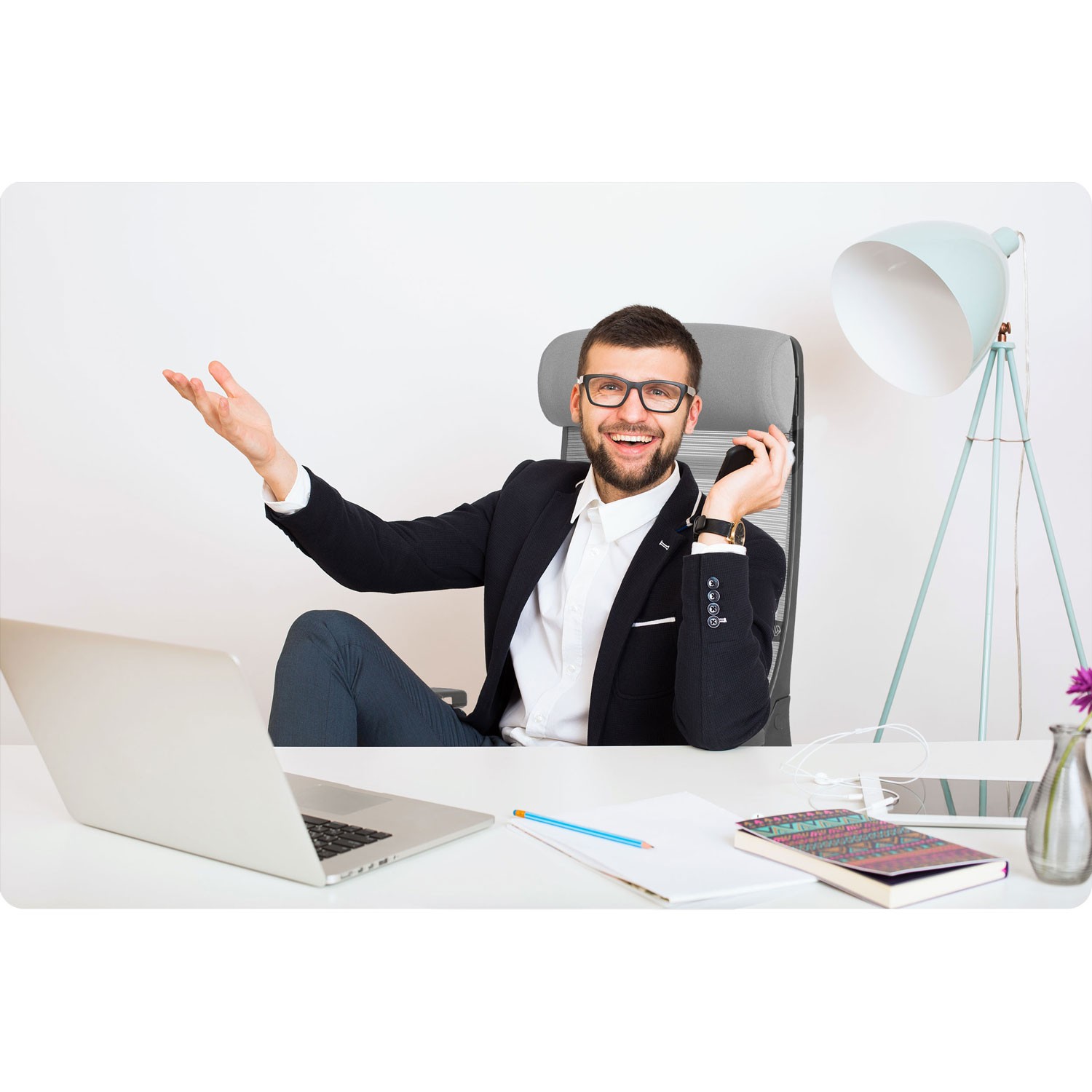 Sofotel Brema mikrovõrgust kontoritool, hall - Image 7