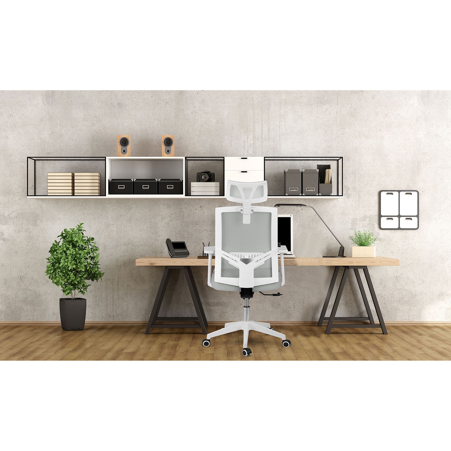 Sofotel Rotar mikrovõrgust kontoritool, hall - Image 8