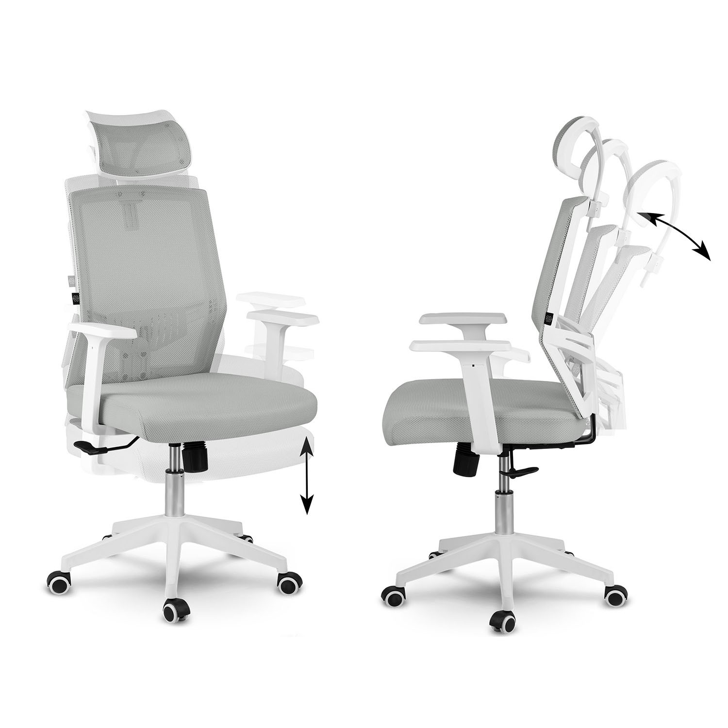 Sofotel Rotar mikrovõrgust kontoritool, hall - Image 12