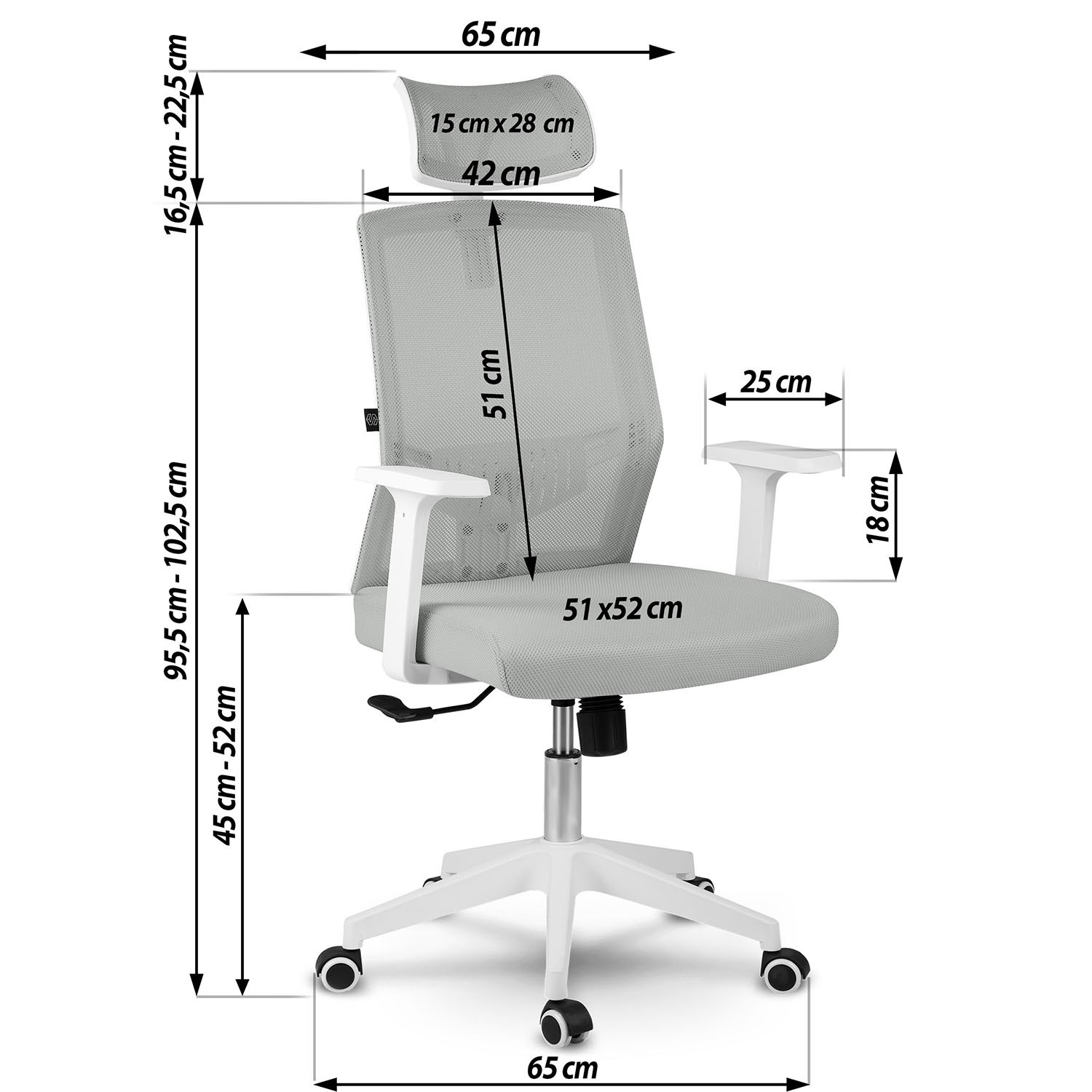 Sofotel Rotar mikrovõrgust kontoritool, hall - Image 14