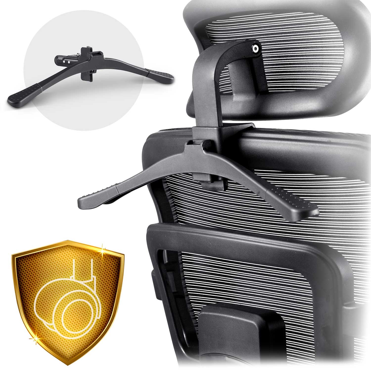 Sofotel Nicea mikrovõrgust kontoritool, must - Image 16