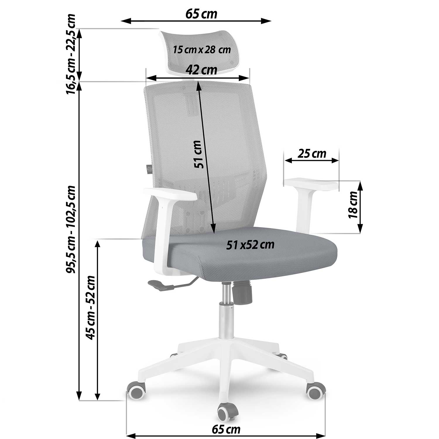Sofotel Rotar Micro-Mesh kontoritool, tumehall - Image 7