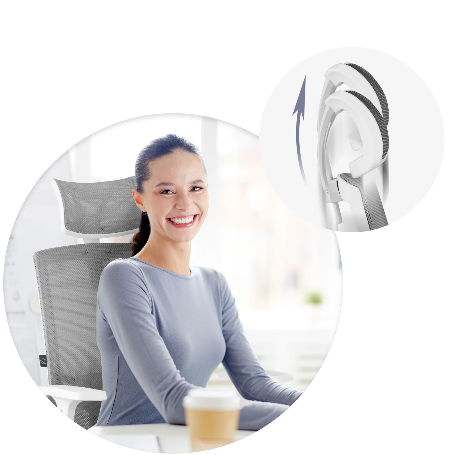 Sofotel Rotar Micro-Mesh kontoritool, tumehall - Image 15