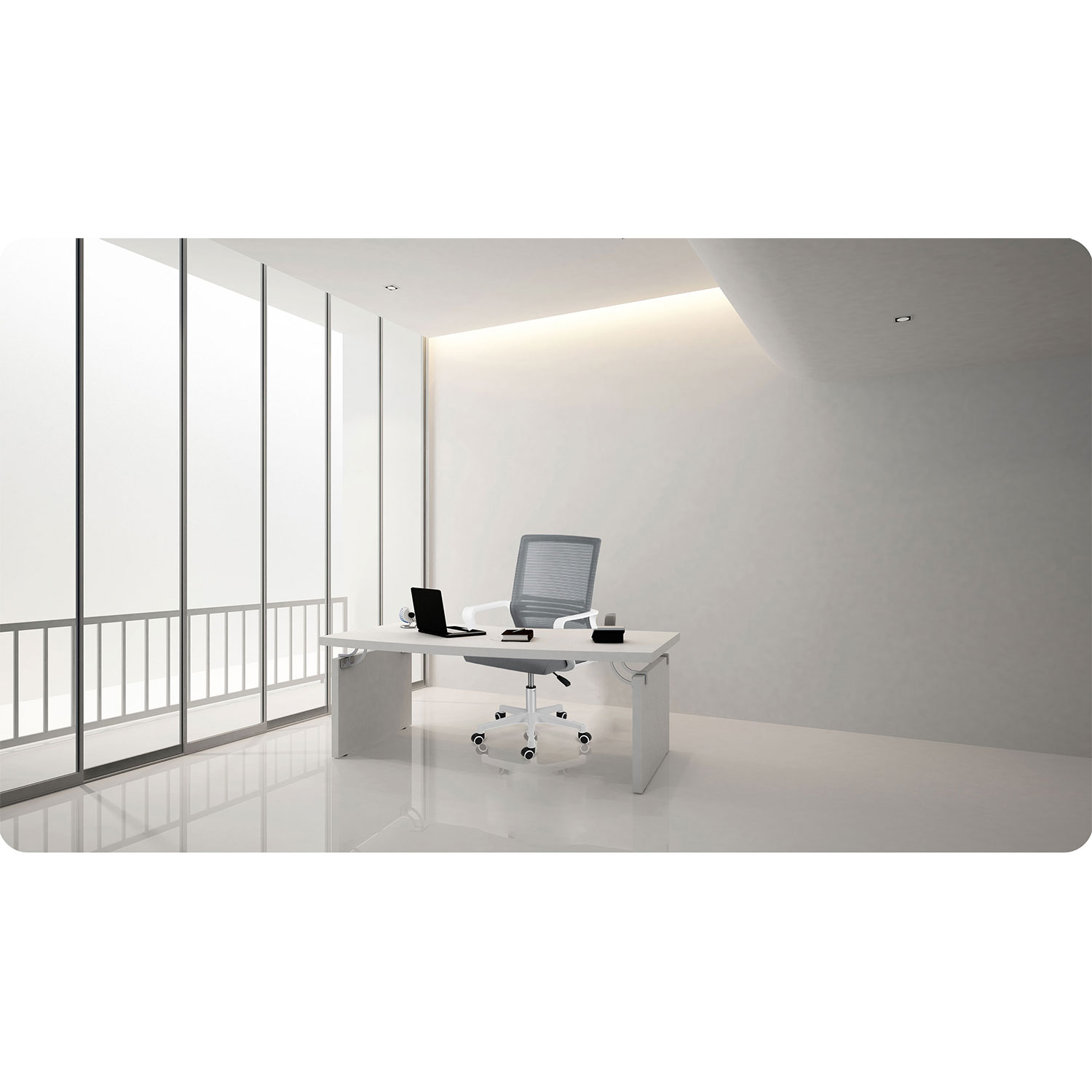 Sofotel Corta mikrovõrgust kontoritool, tumehall - Image 9