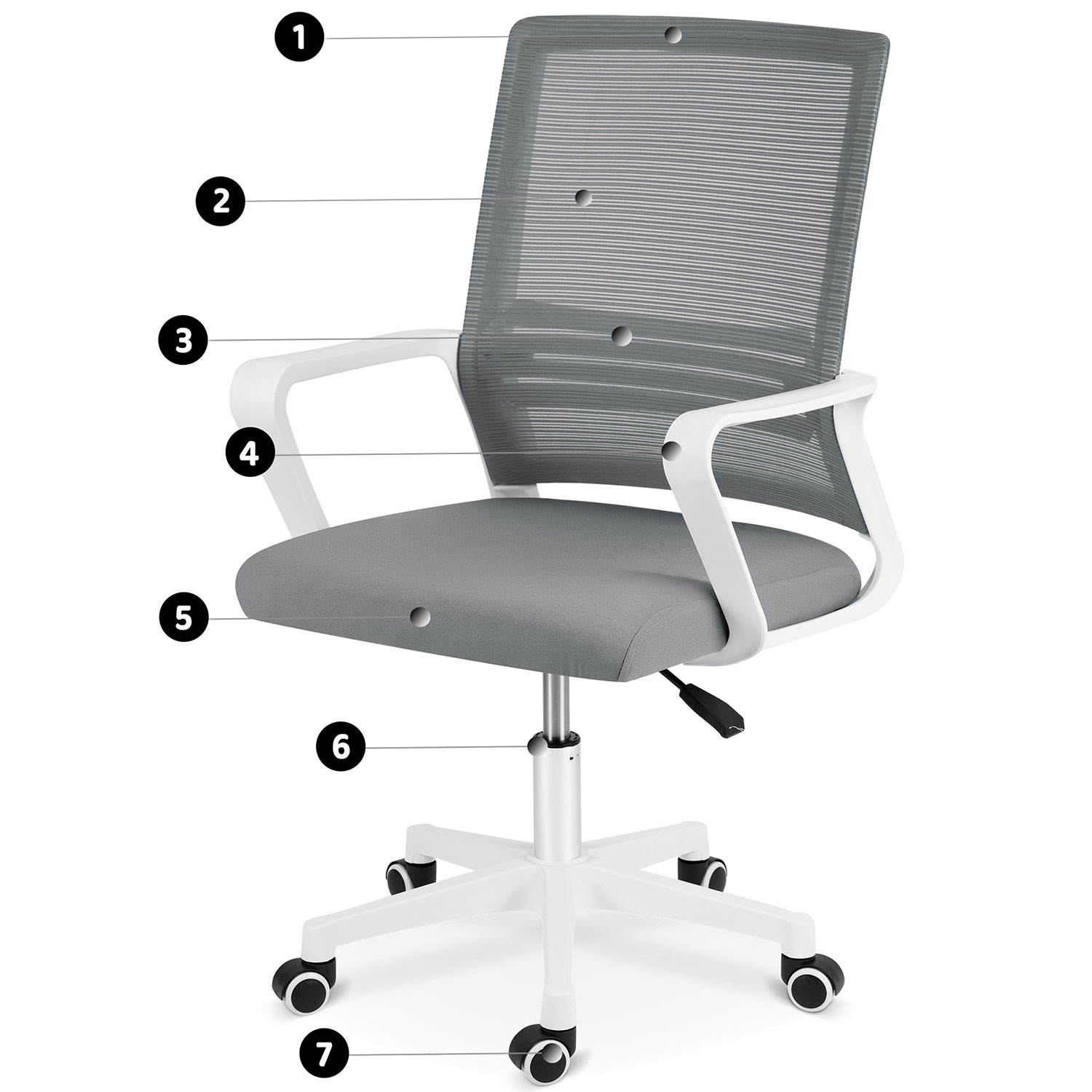 Sofotel Corta mikrovõrgust kontoritool, tumehall - Image 12