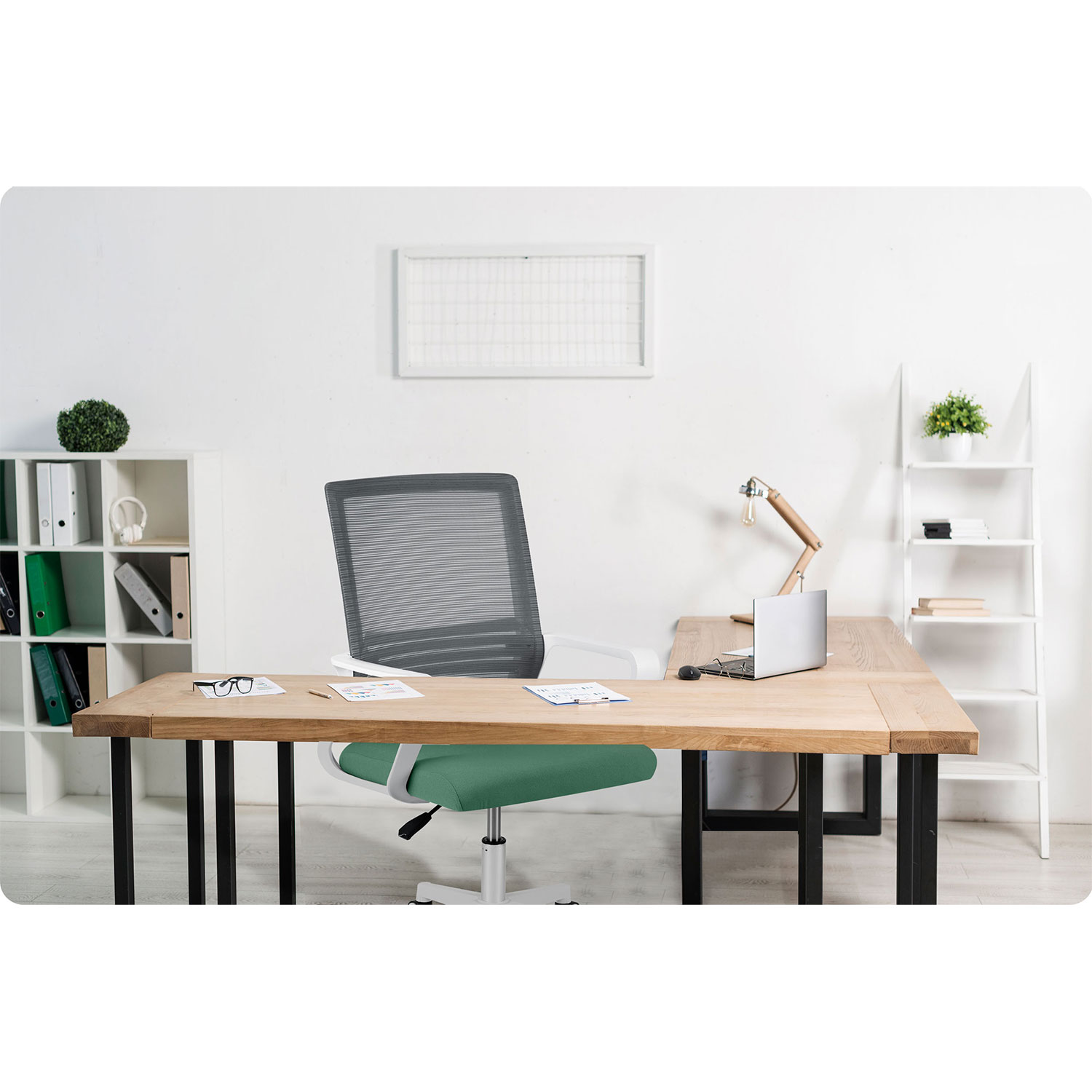 Sofotel Corta mikrovõrgust kontoritool hall-roheline - Image 8