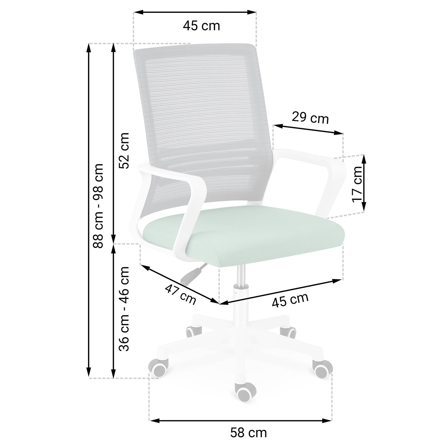Sofotel Corta mikrovõrgust kontoritool hall-roheline - Image 6