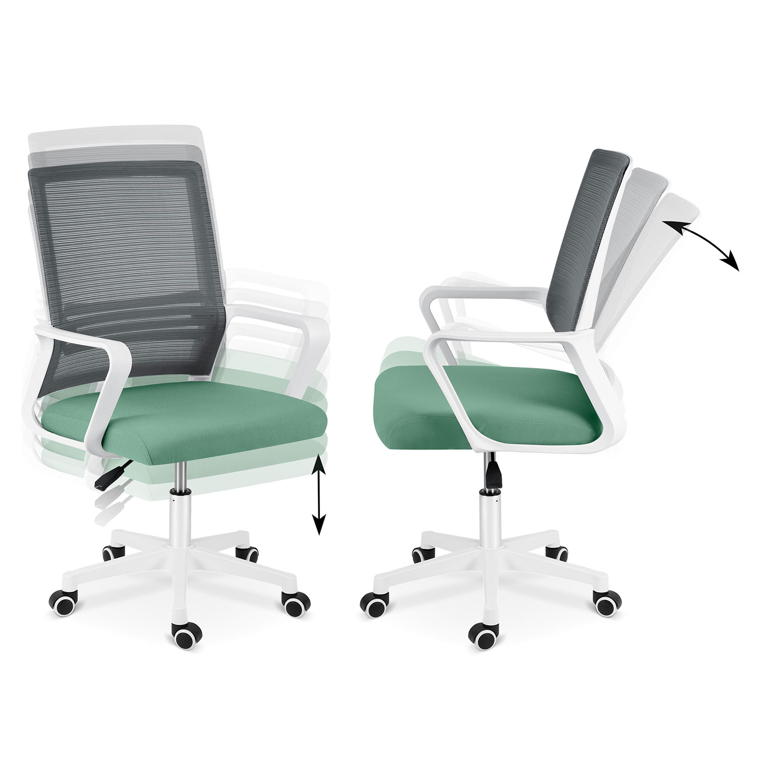 Sofotel Corta mikrovõrgust kontoritool hall-roheline - Image 10