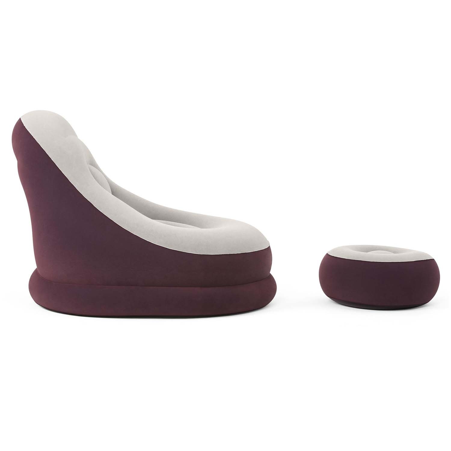 Täispuhutav tugitool jalatoega 122 x 94 x 81 cm Bestway 75053 punane - Image 8