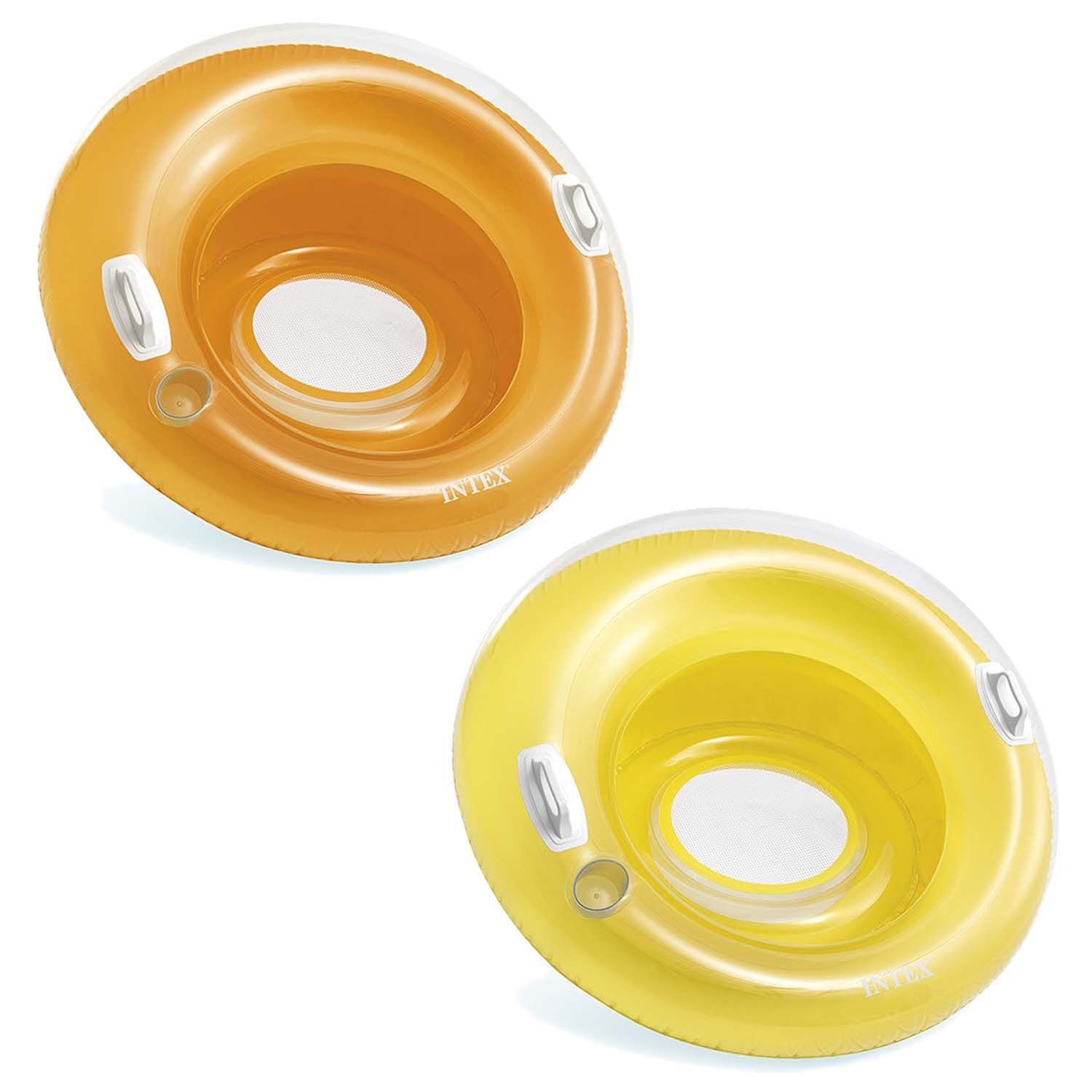 Täispuhutav tool käepidemetega 119 cm INTEX 58883 kollane