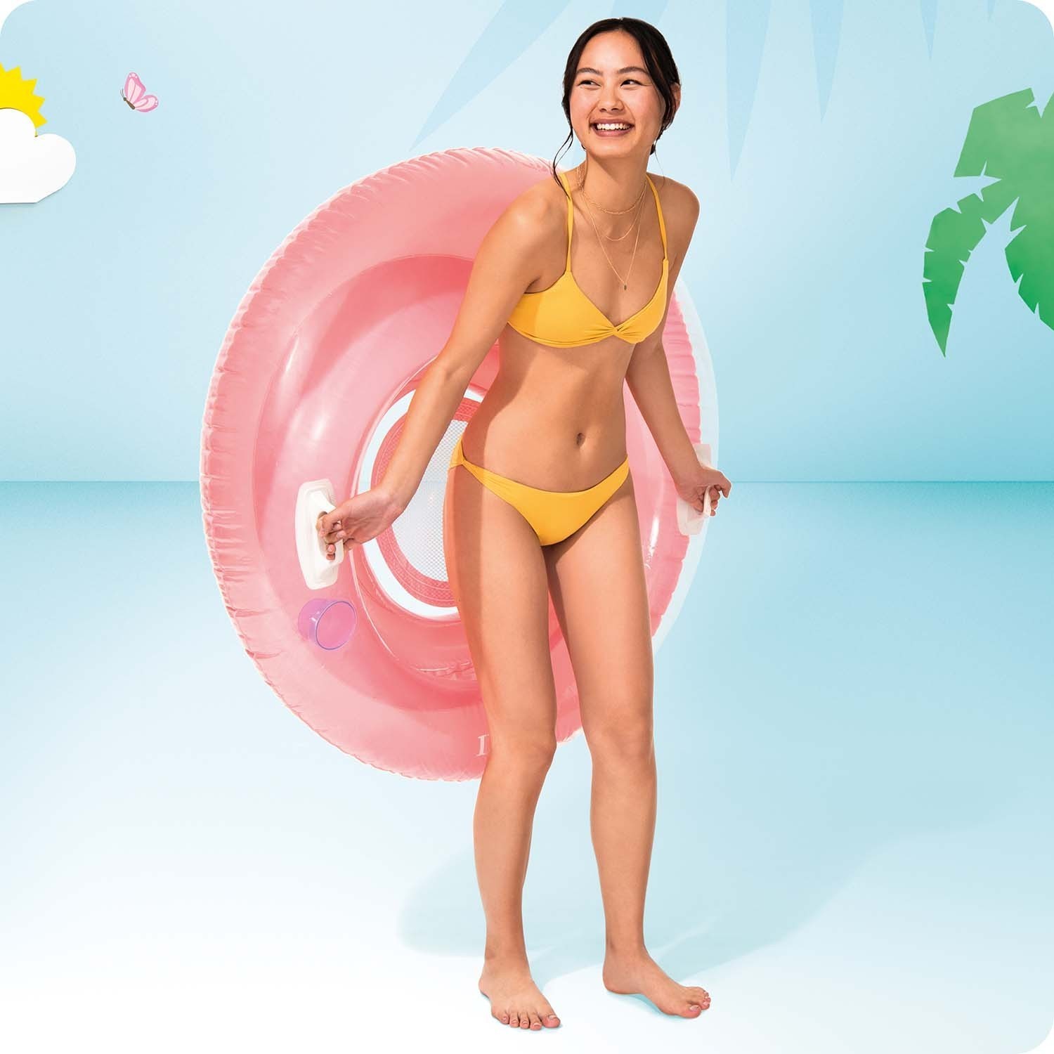 Täispuhutav tool käepidemetega roosa 119 cm INTEX 58883 - Image 3