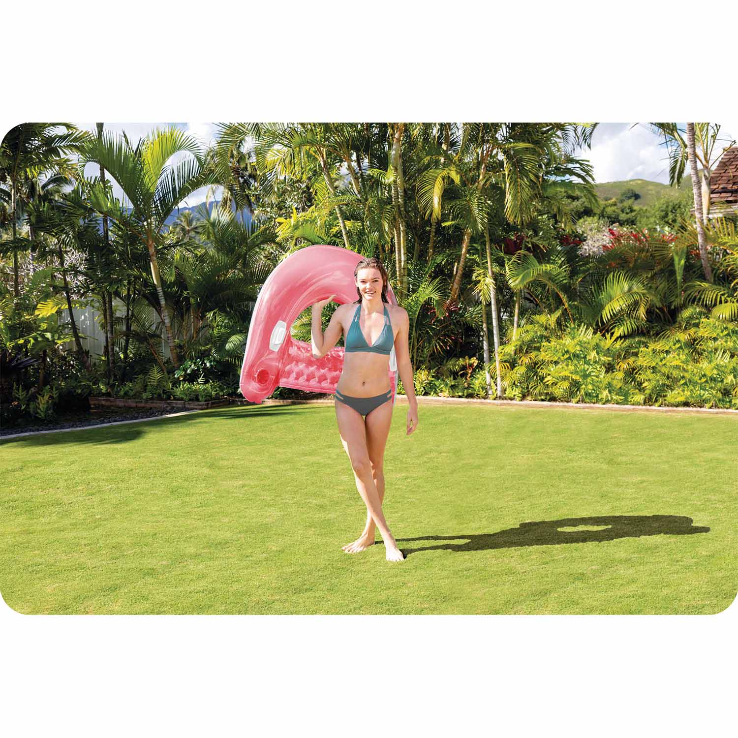 Ujumistool käepidemetega 147 x 99 cm roosa INTEX 58859 - Image 4