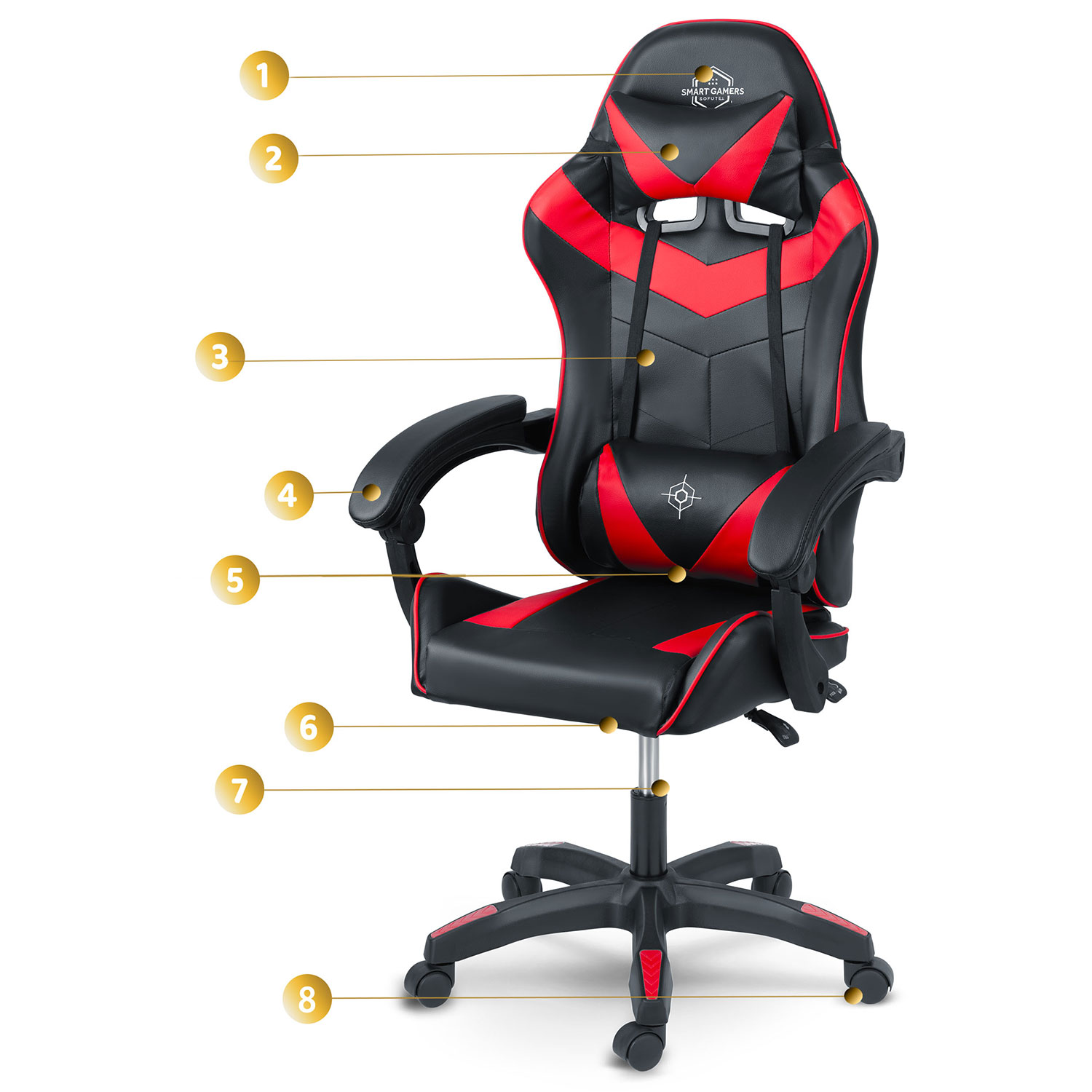 Sofotel Draknor mänguritool must ja punane - Image 12