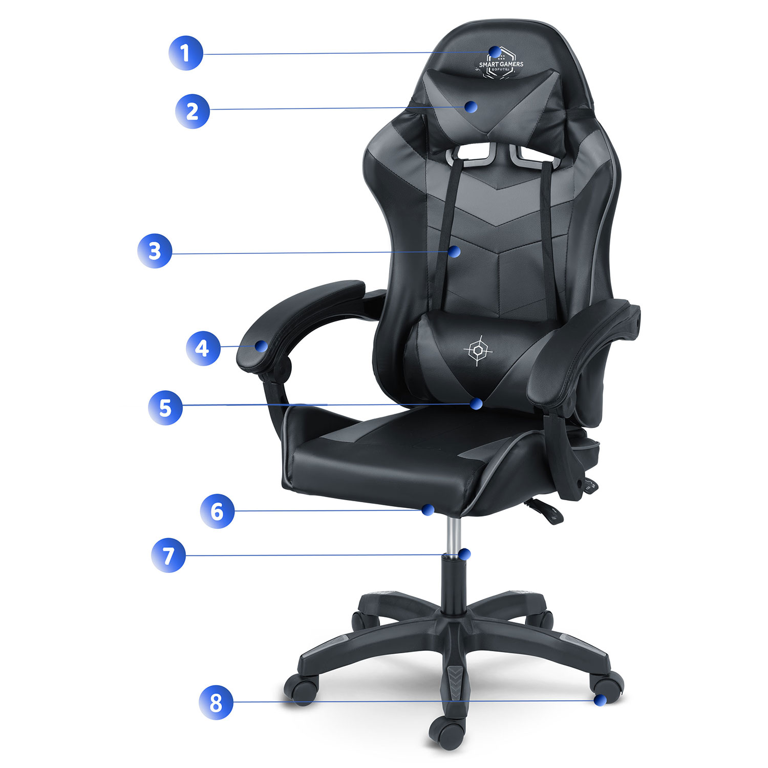 Sofotel Draknor mänguritool must ja hall - Image 12