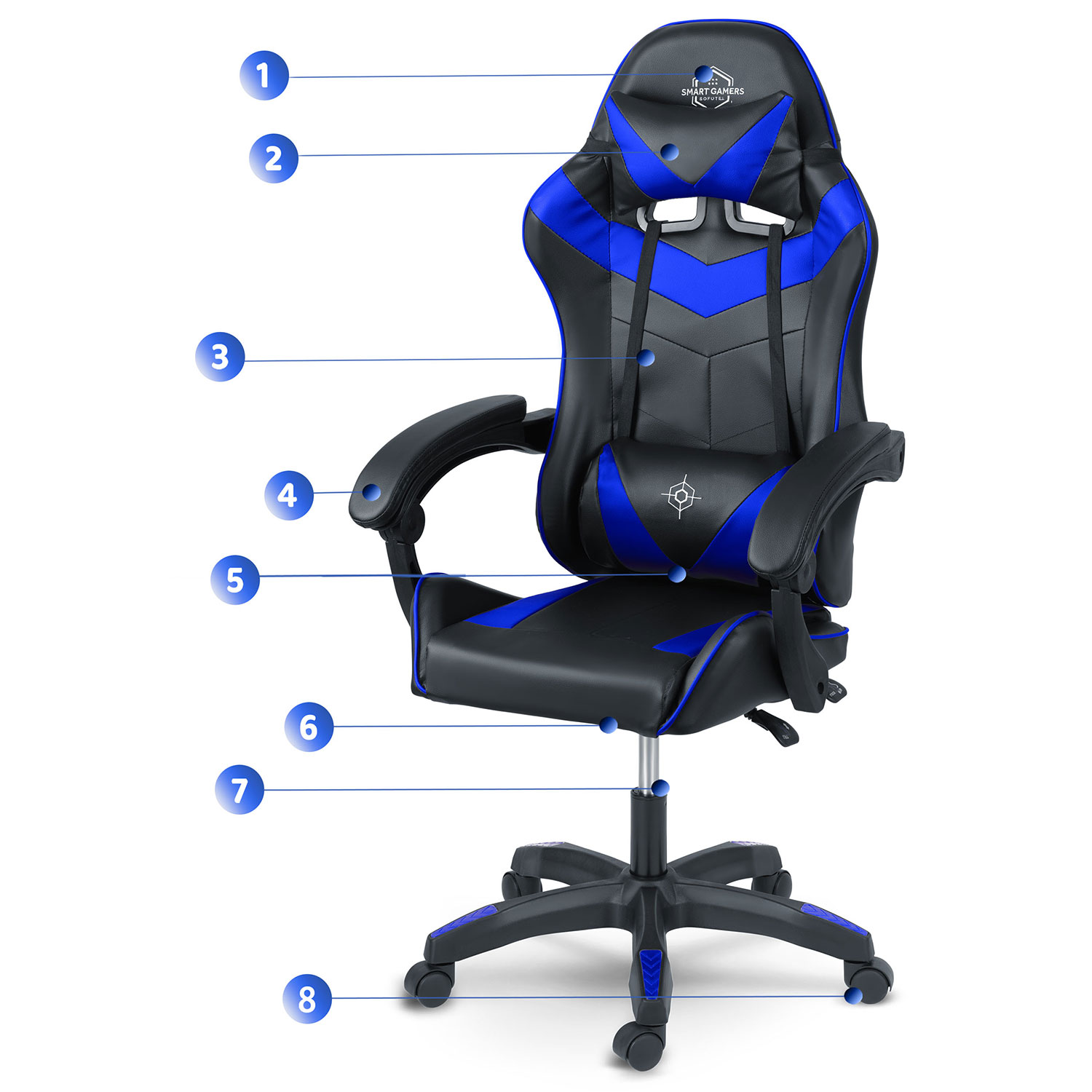 Sofotel Draknor mänguritool must ja sinine - Image 11