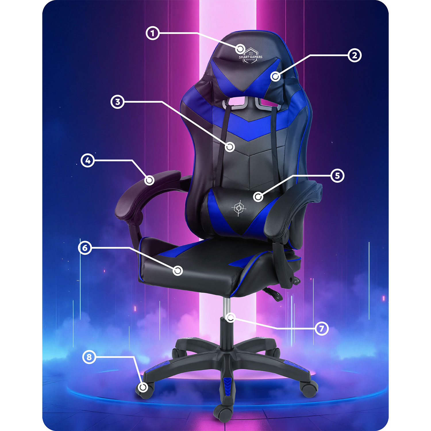 Sofotel Draknor mänguritool must ja sinine - Image 12