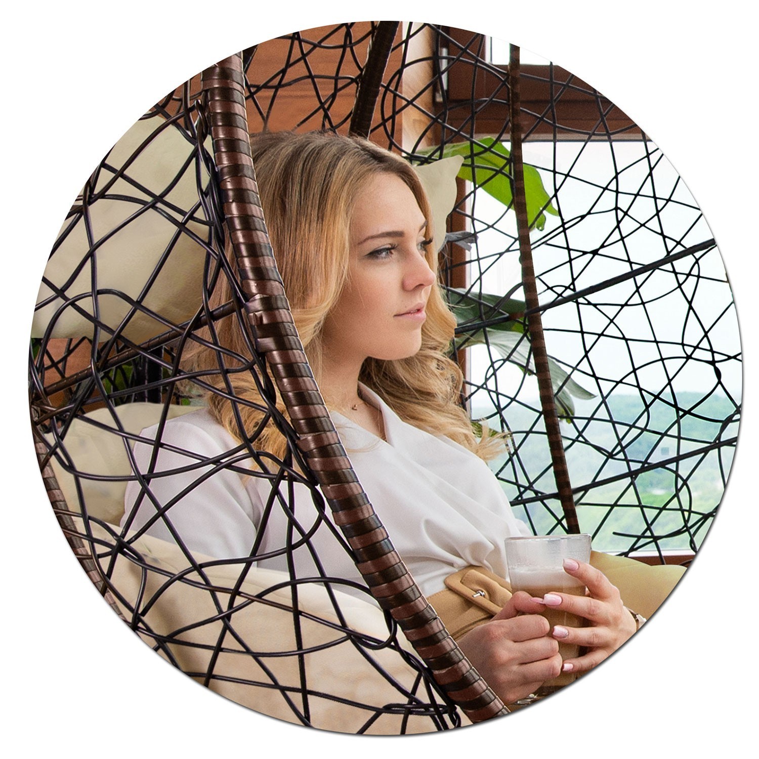 Brava pruun ripp-aiatool + beežid Sofotel padjad - Image 8