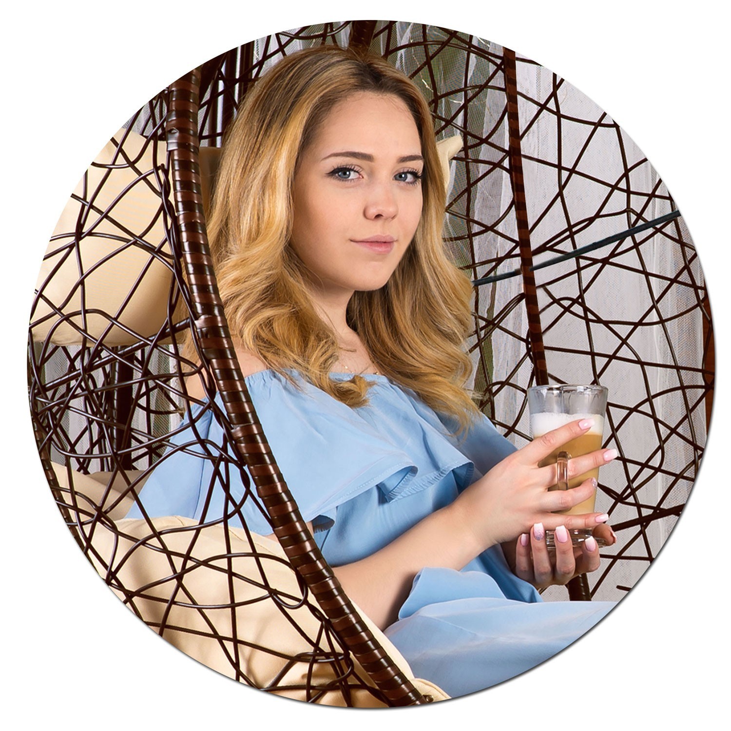 Brava pruun ripp-aiatool + beežid Sofotel padjad - Image 6