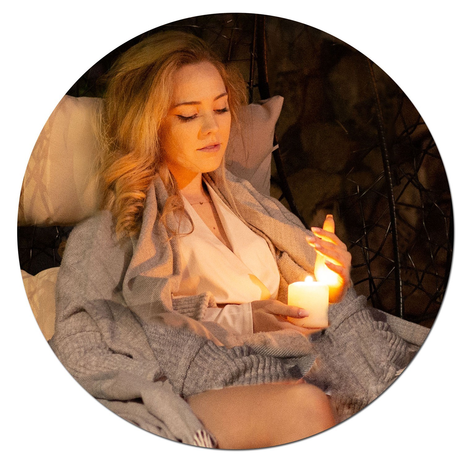 Brava pruun ripp-aiatool + beežid Sofotel padjad - Image 2