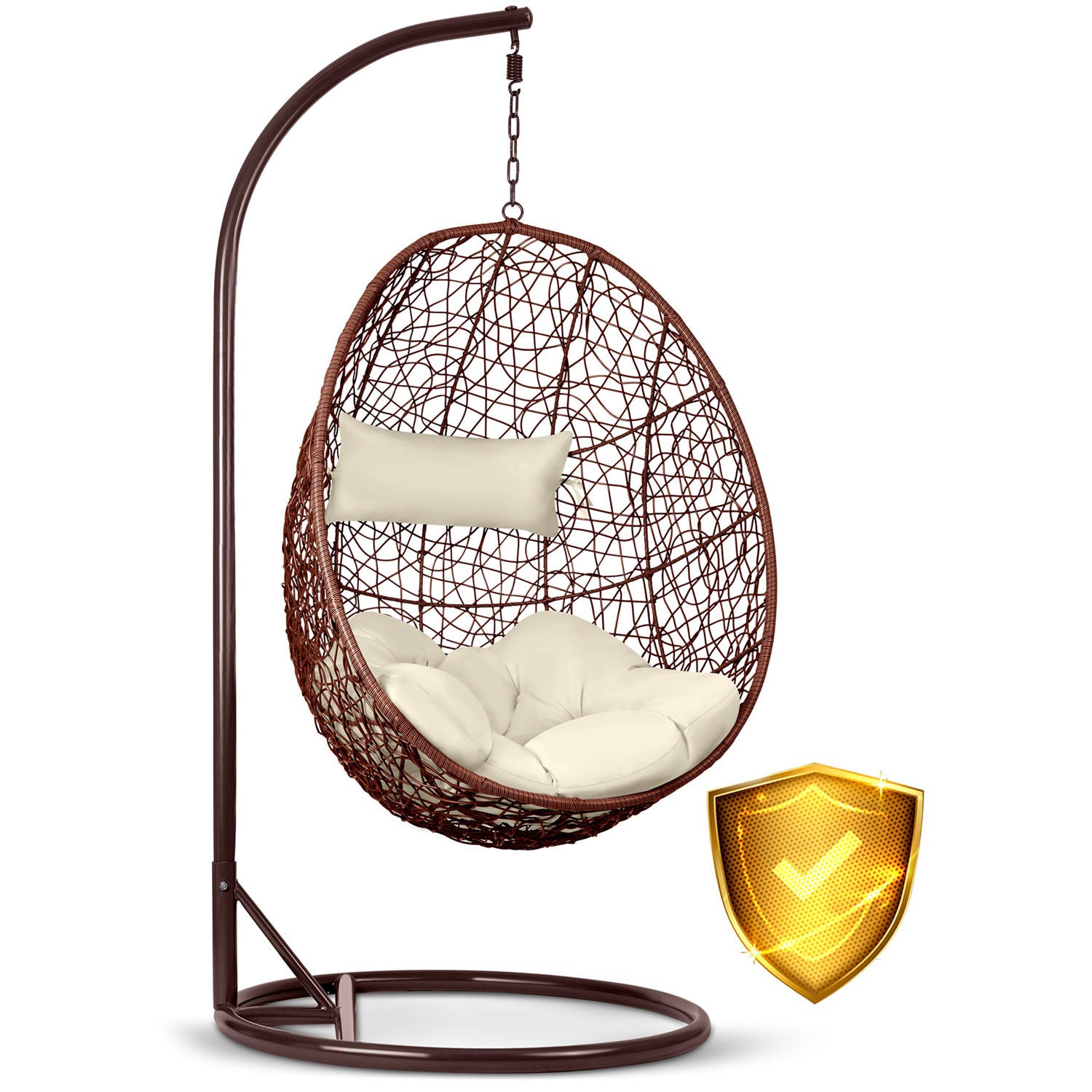 Brava pruun ripp-aiatool + beežid Sofotel padjad - Image 13