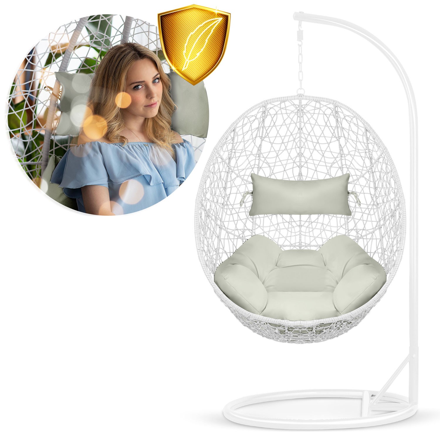 Brava ripptool valge + Sofotel hallid padjad - Image 11