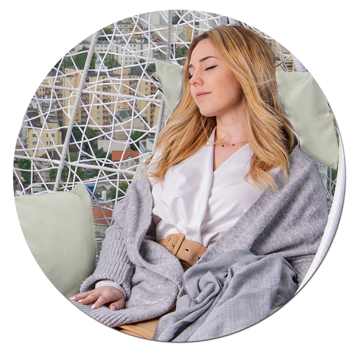 Brava ripptool valge + Sofotel hallid padjad - Image 6