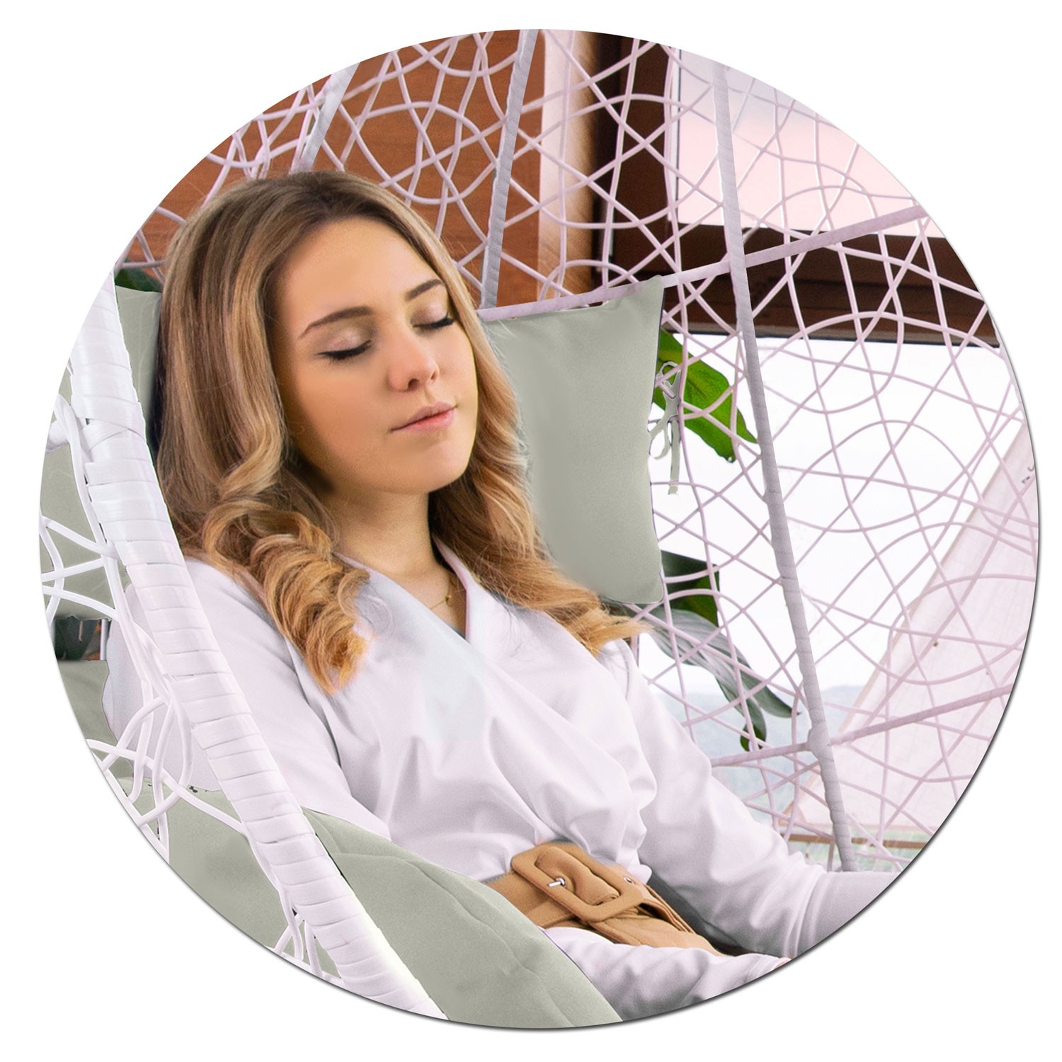 Brava ripptool valge + Sofotel hallid padjad - Image 8