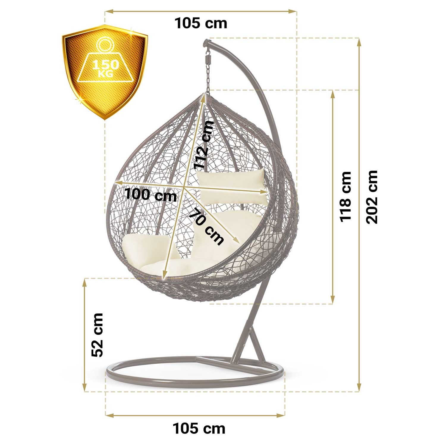 Havana pruun rippkiiktool + kreemikad padjad - Image 13