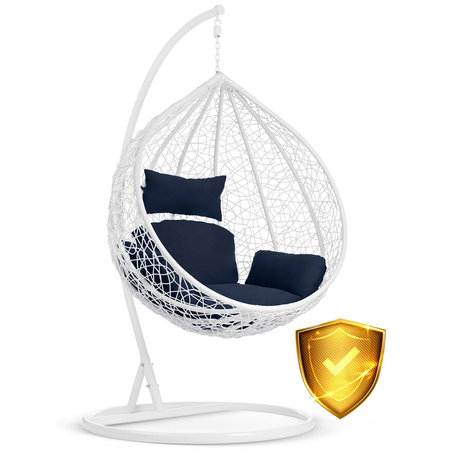 Havana valge ripp-kiiktool + tumesinised padjad - Image 7