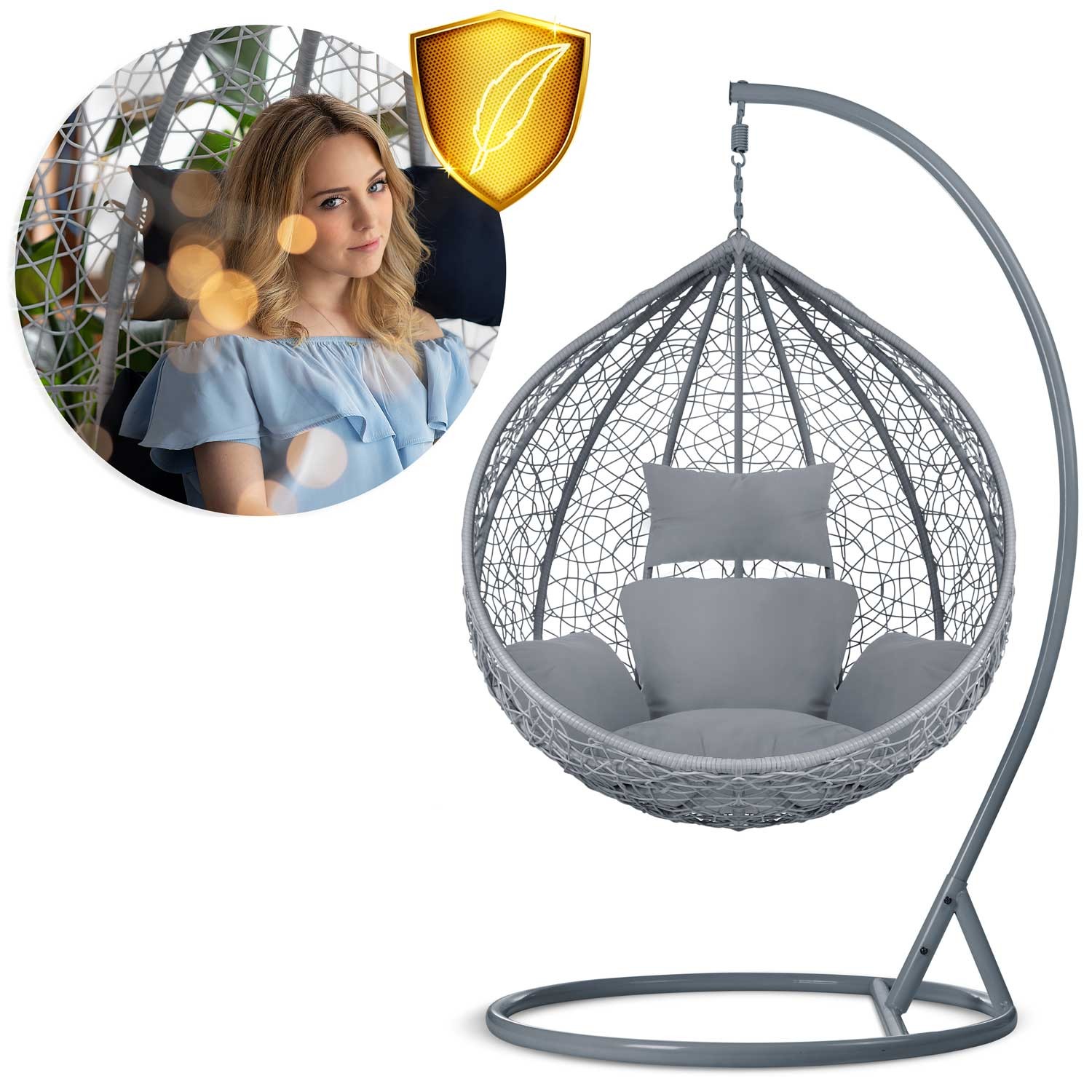 Havana rippkiiktool, tumehall + hallid padjad - Image 11