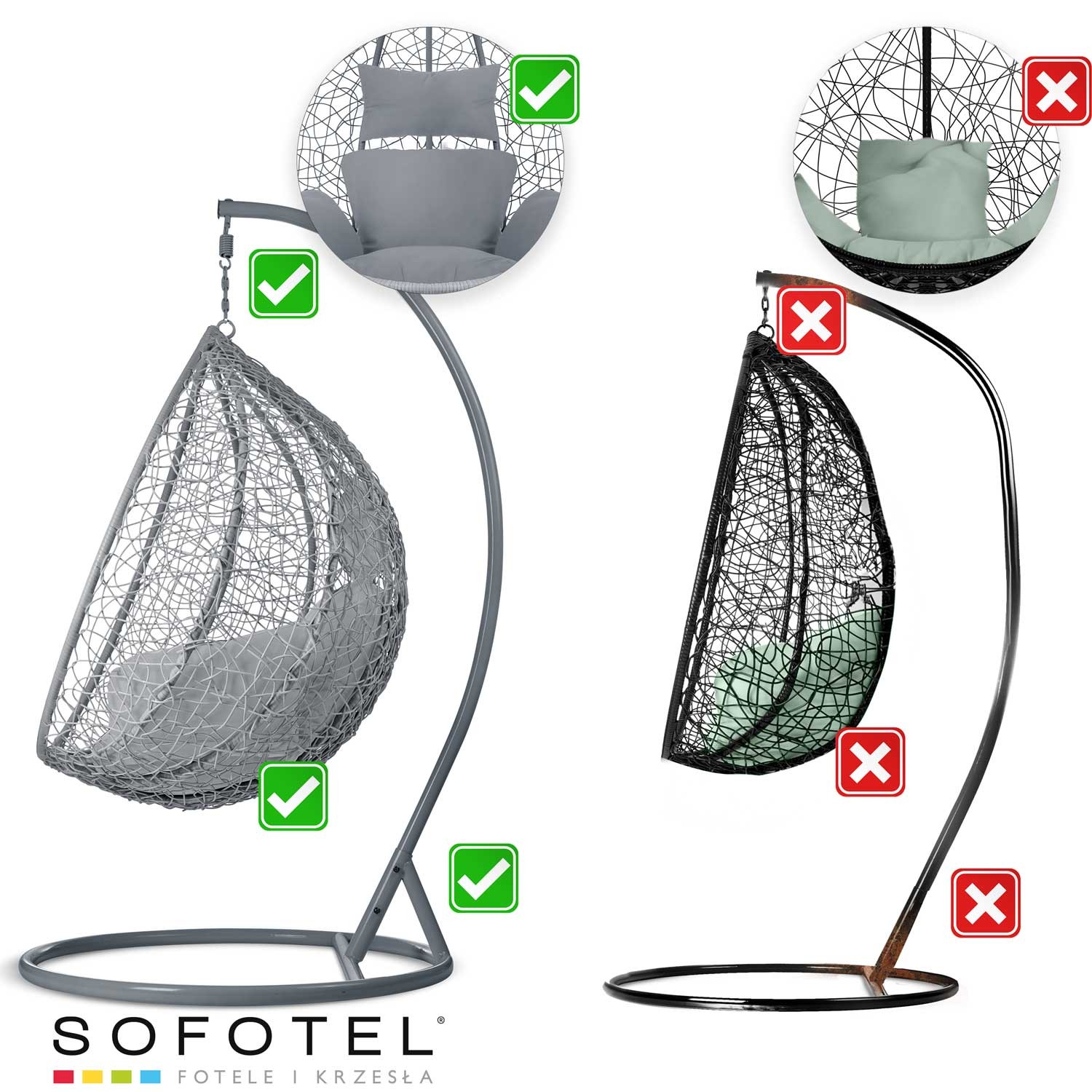 Havana rippkiiktool, tumehall + hallid padjad - Image 12