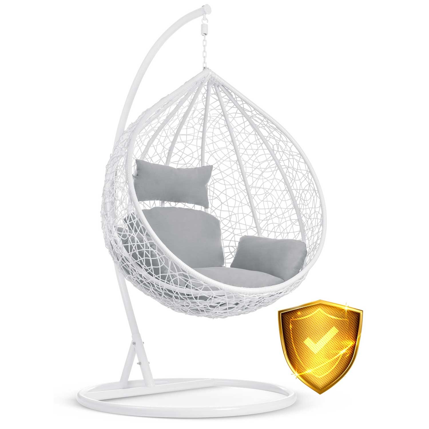 Havana rippkiiktool, valge + helehallid padjad - Image 15