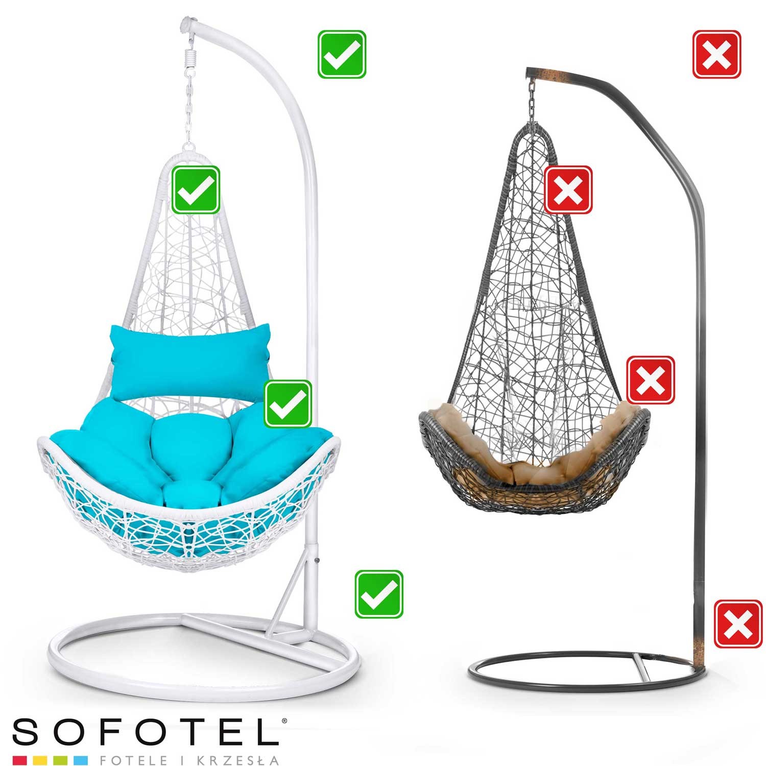 Cabana rippuv kiiktool valge + sinised padjad - Image 15