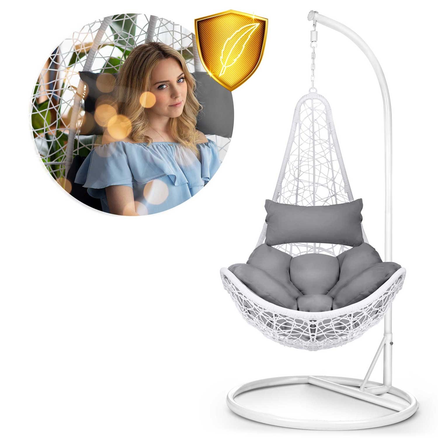 Cabana ripp-aiatool valge + hallid padjad - Image 12