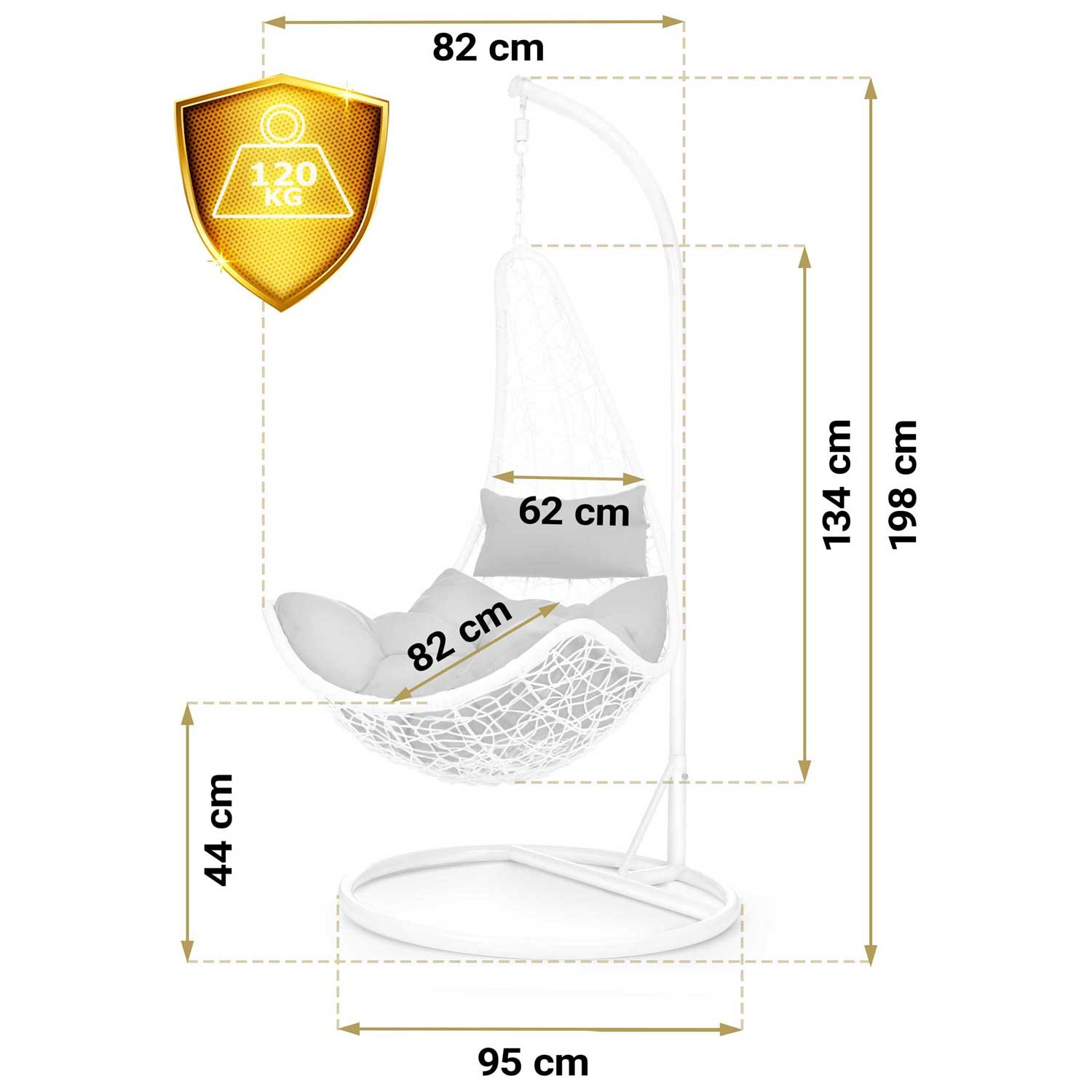 Cabana ripp-aiatool valge + hallid padjad - Image 14