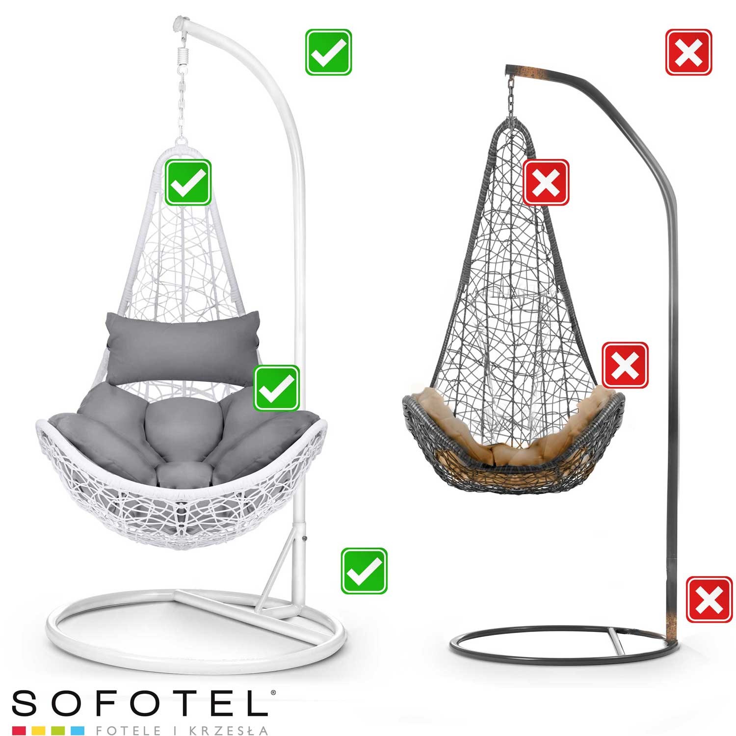 Cabana ripp-aiatool valge + hallid padjad - Image 15