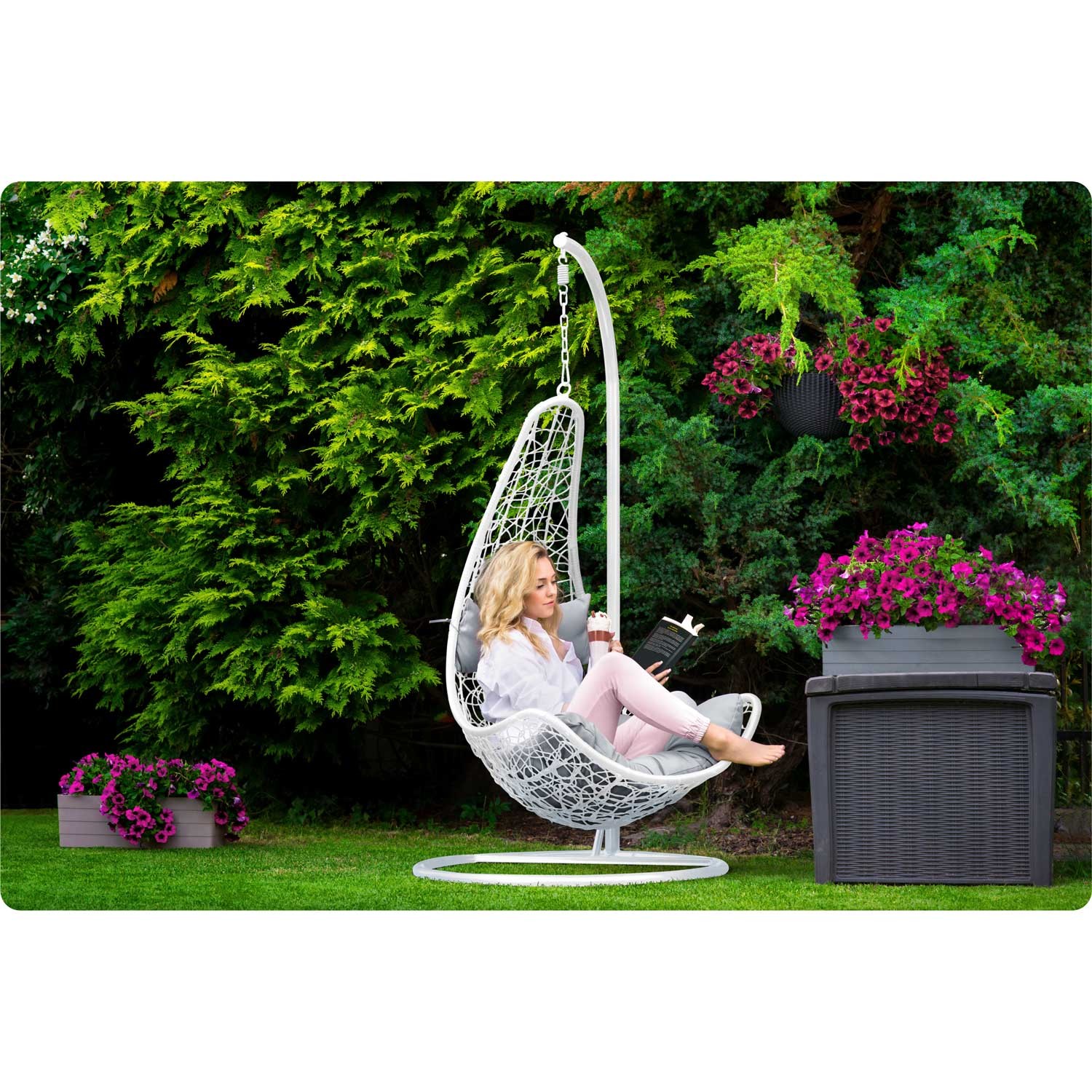 Cabana ripp-aiatool valge + hallid padjad - Image 8