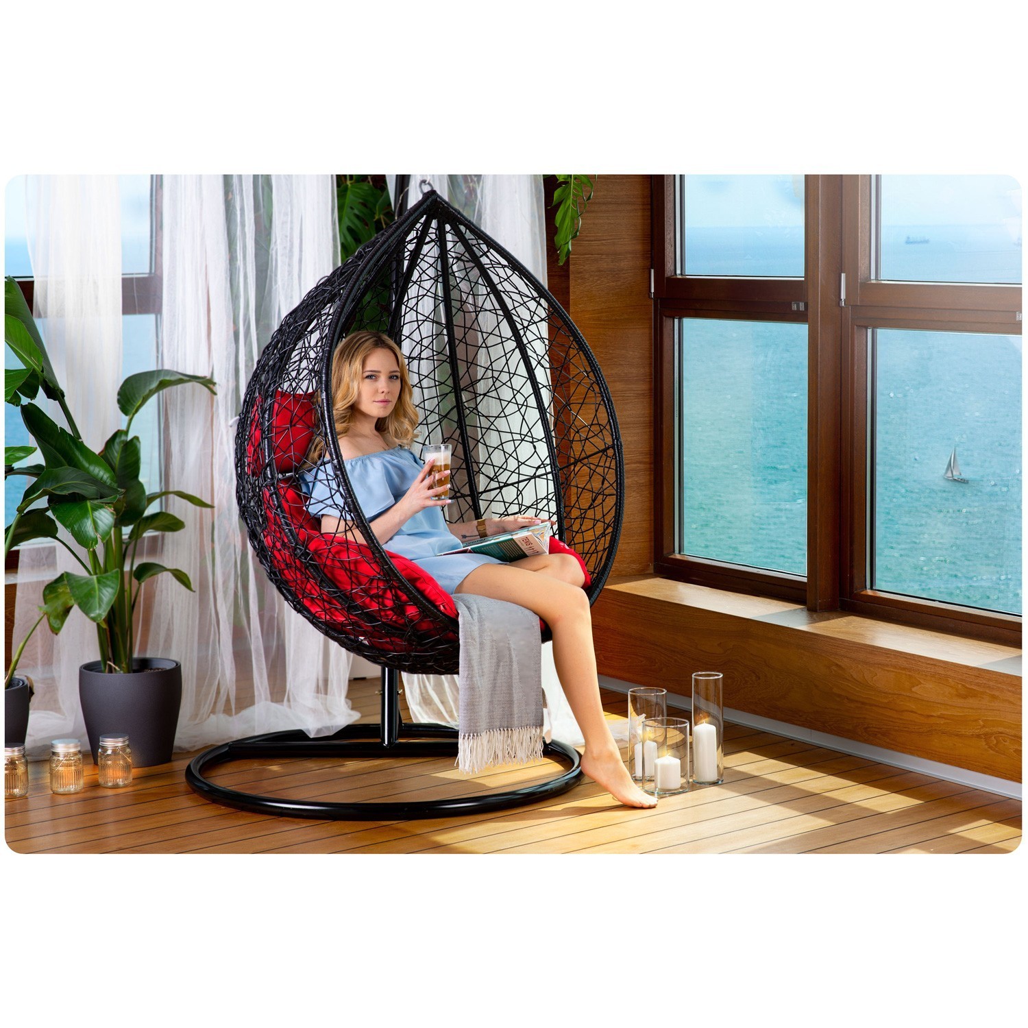 Havana ripptool must + punased padjad - Image 4