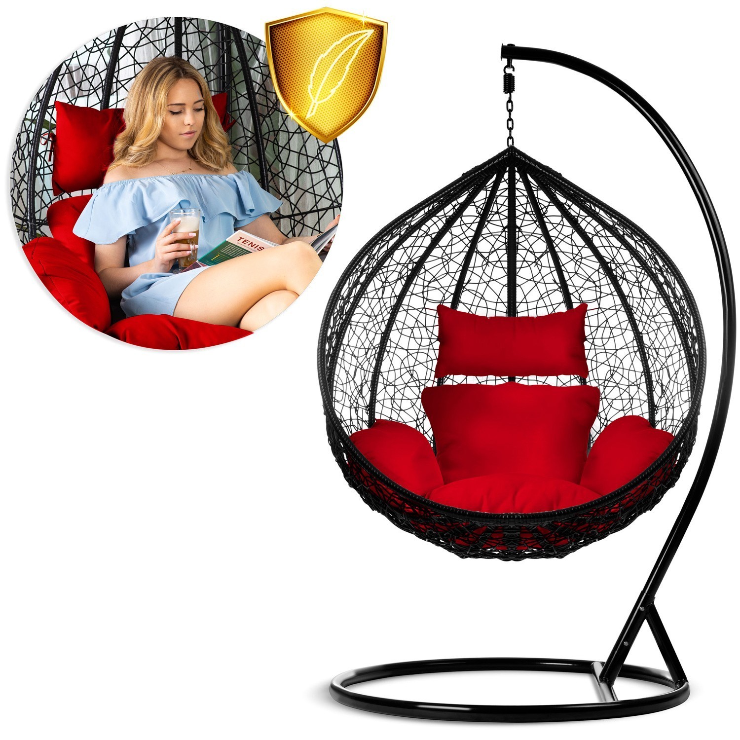 Havana ripptool must + punased padjad - Image 12