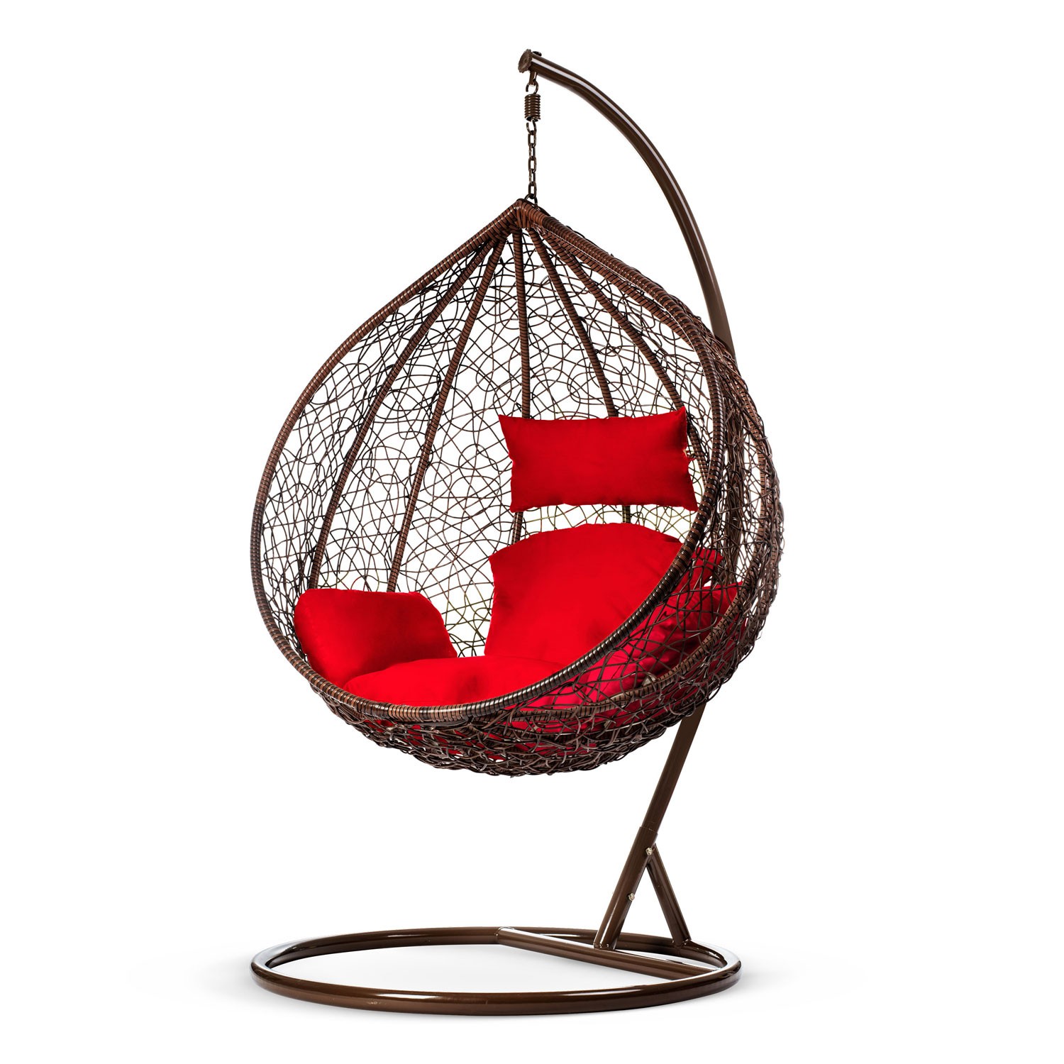 Havana pruun ripptool aias + punased padjad Sofotel - Image 3