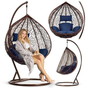 Havana pruun ripptool aias + tumesinised Sofoteli padjad