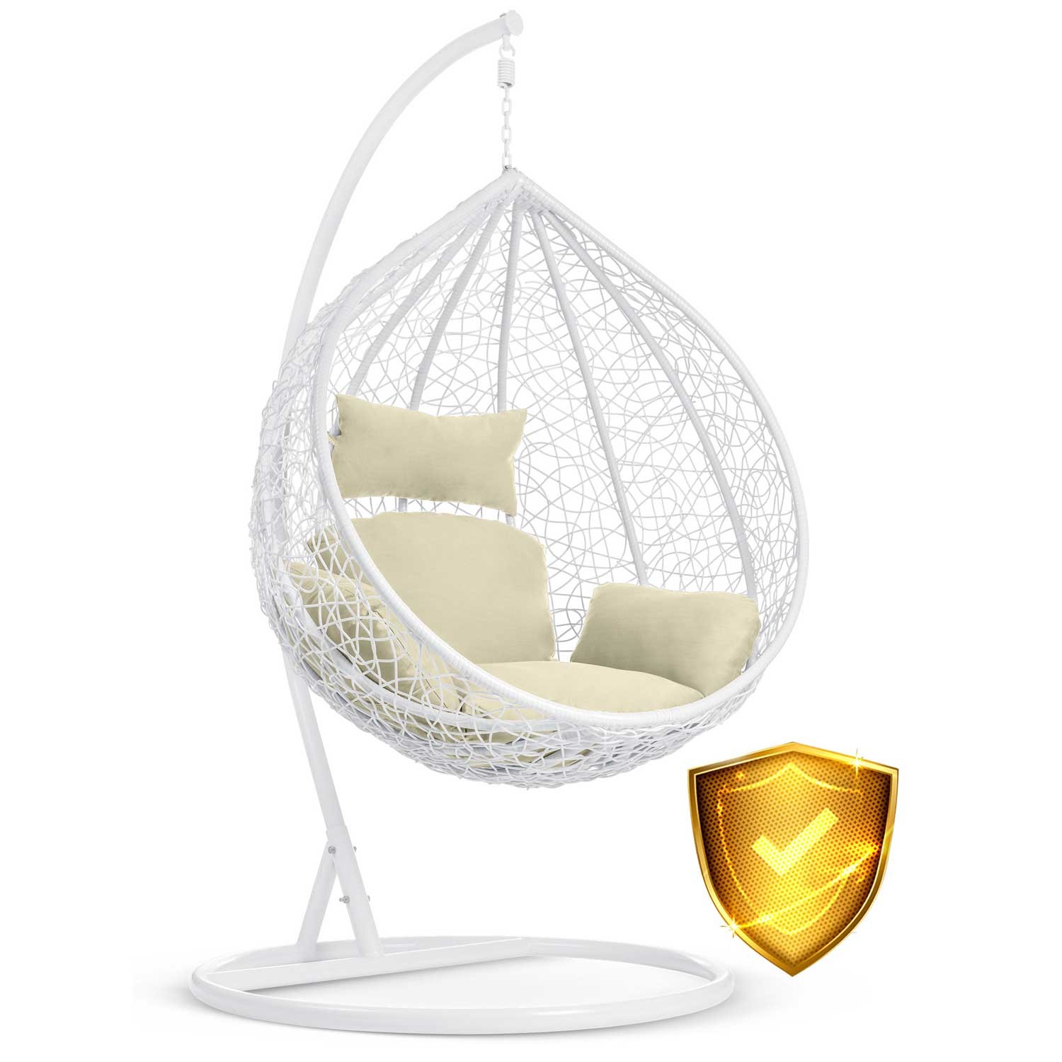 Havana valge ripptool aias + beežid padjad Sofotel - Image 11