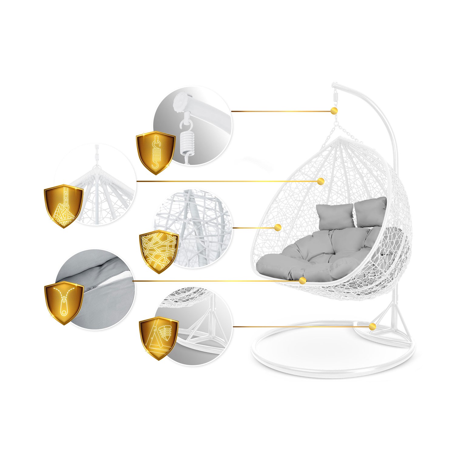 Havana Duo ripptool valge + hallid padjad Sofotel - Image 14