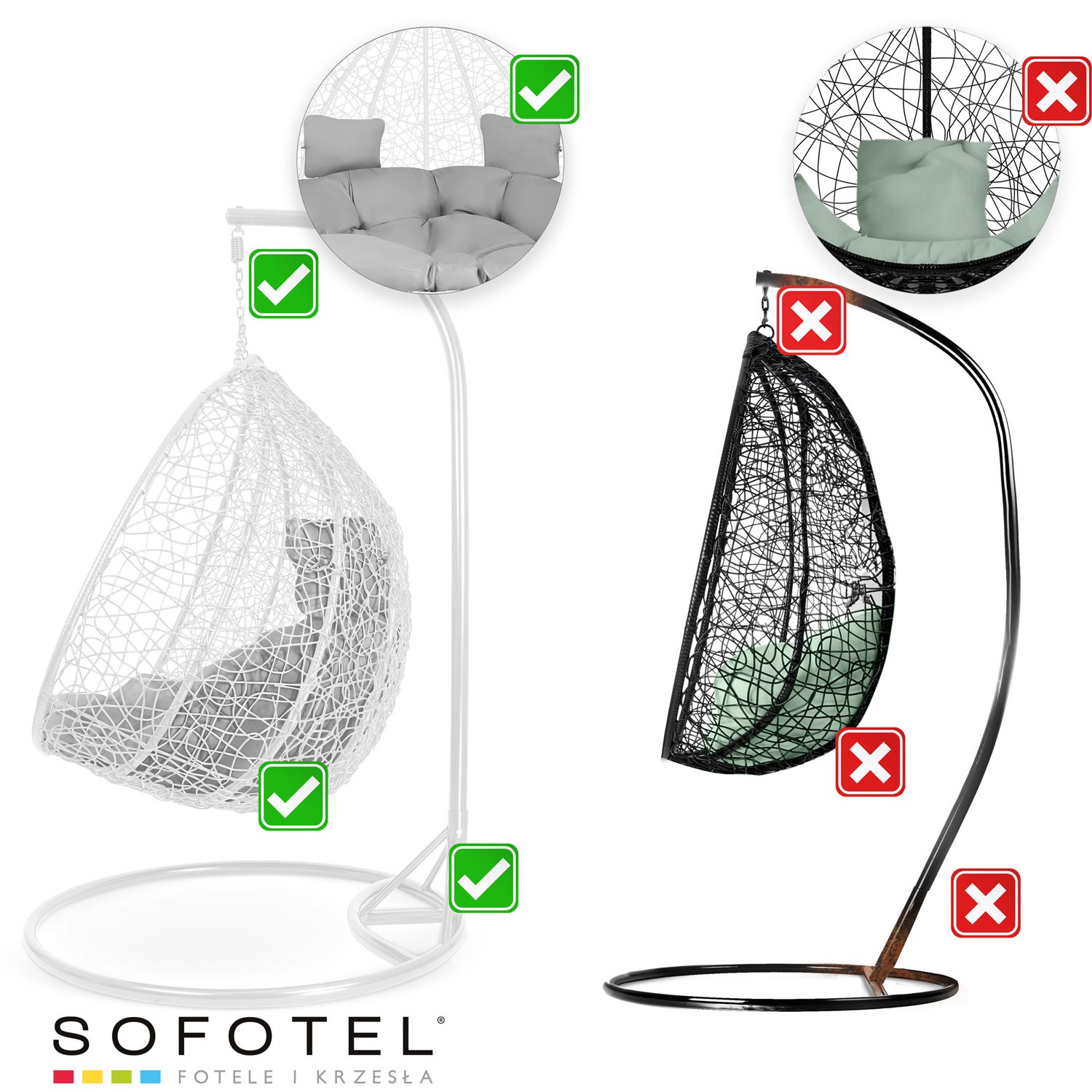 Havana Duo ripptool valge + hallid padjad Sofotel - Image 15