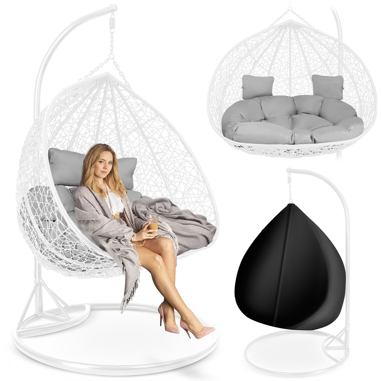 Havana Duo ripptool valge + hallid padjad Sofotel