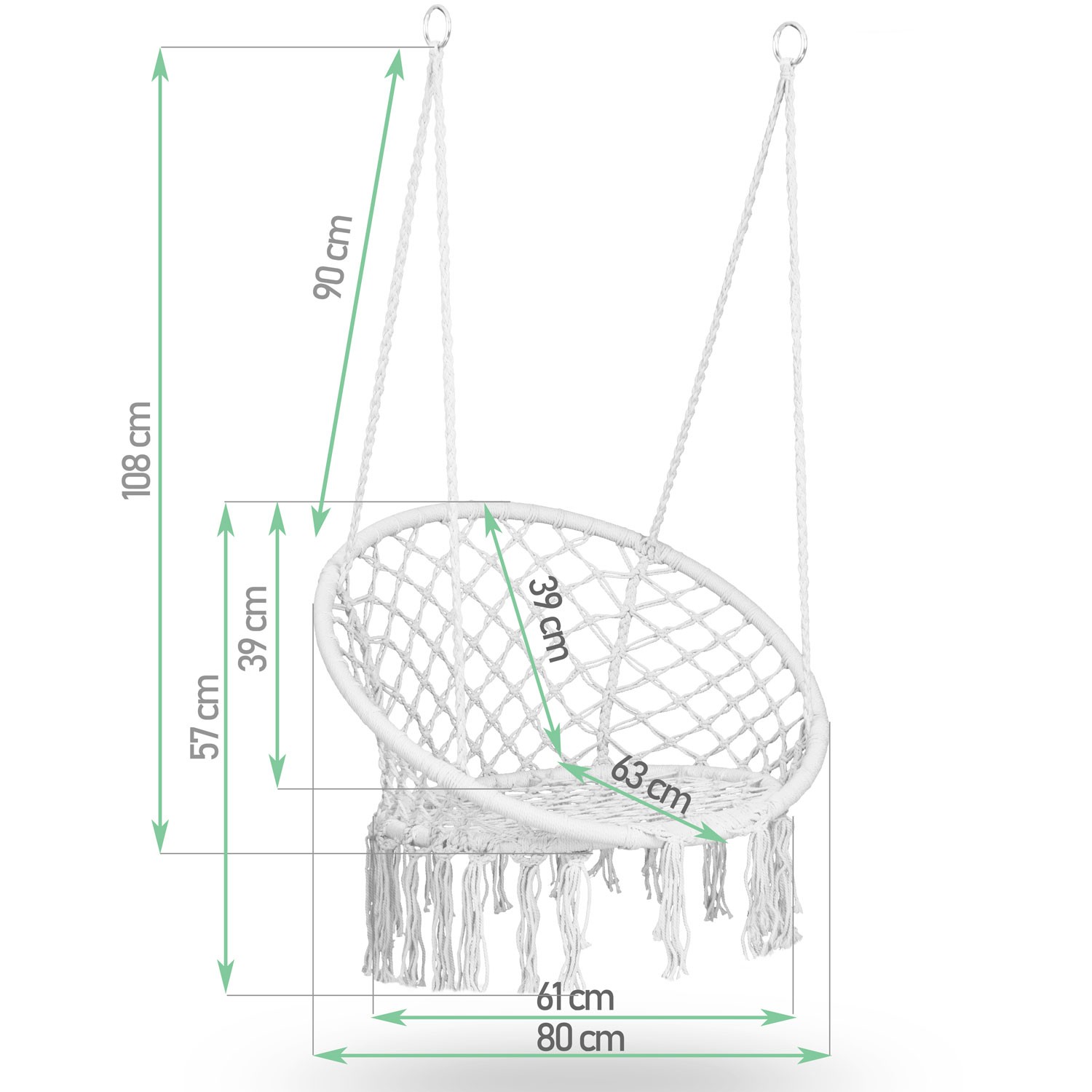 BOHO rippuv aiakiik, must - Image 8