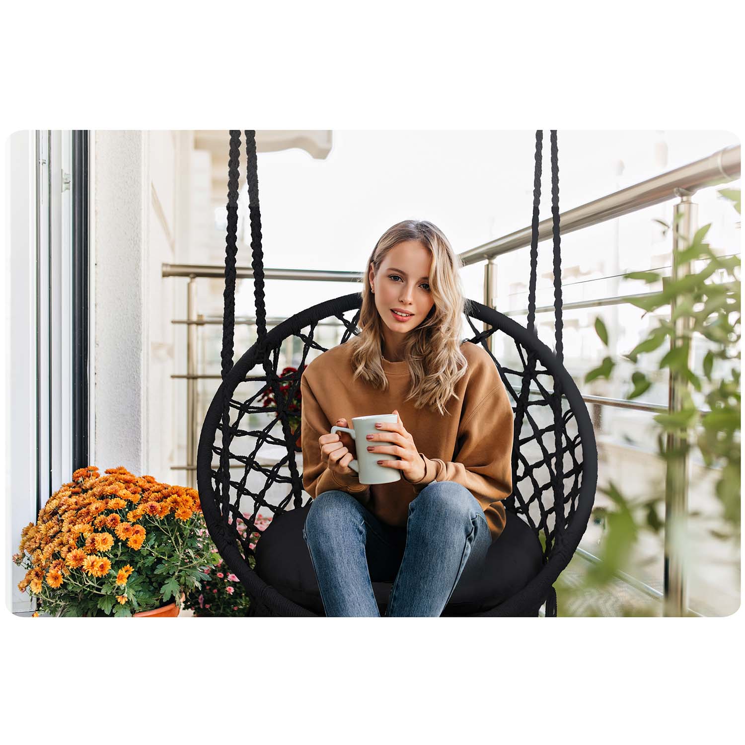 BOHO rippuv aiakiik, must - Image 6