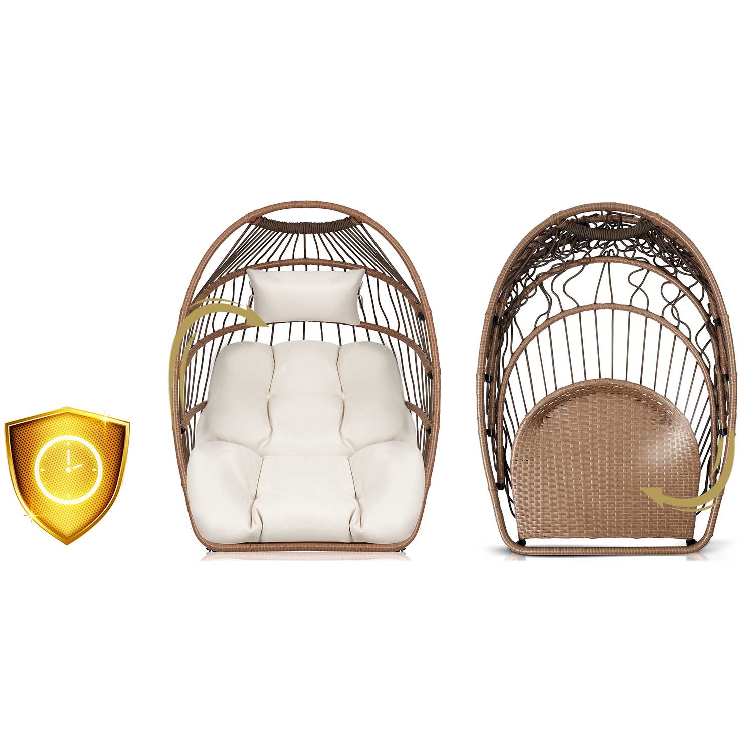 Luisiana pruun ripp-aiatool + beežid Sofotel padjad - Image 14