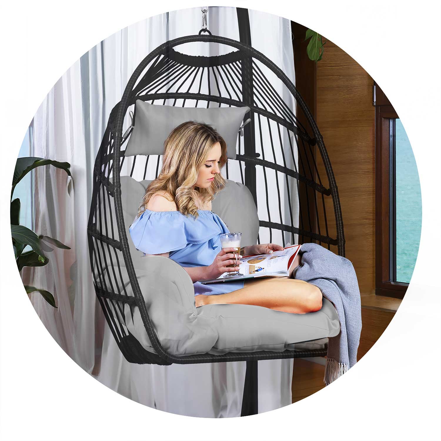 Luisiana ripptool must + hallid Sofotel padjad - Image 8