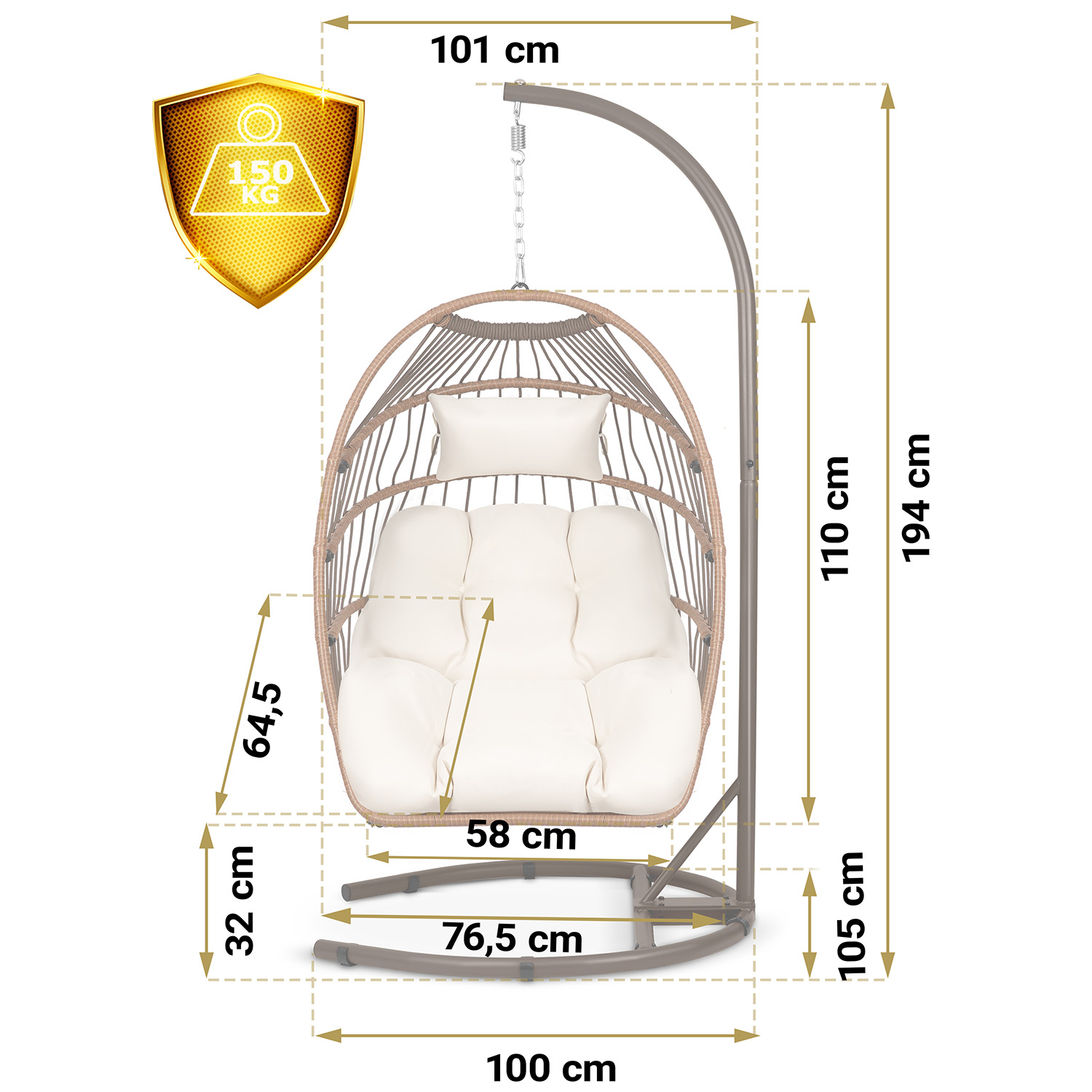 Luisiana pruun ripp-aiatool + beežid Sofotel padjad - Image 16